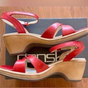 Dansko Arabella  Red Sandals